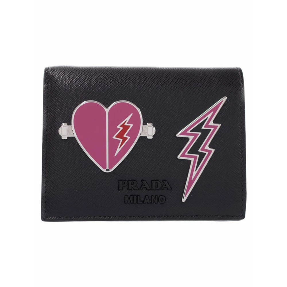 Prada Leather Bi fold Short Wallet